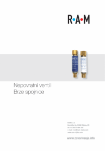 Nepovratni ventil R-4 katalog naslovnica
