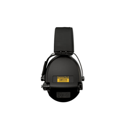 Crni kožni električni antifoni-štitnici za uši Supreme Pro-X