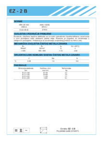 EZ - 2 B - Elektroda za zavraivanje nelegiranih i niskolegiranih čelika naslovnica