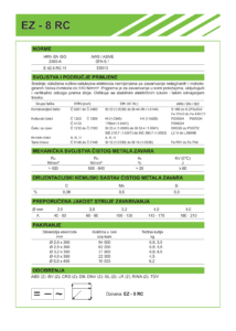EZ - 8 RC - Elektroda za zavraivanje nelegiranih čelika naslovnica