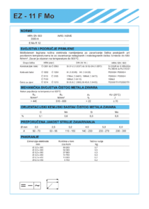 EZ -EZ - 11 F Mo - Elektroda za zavraivanje nelegiranih i niskolegiranih čelika naslovnica