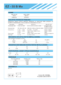 EZ -EZ -55 B Mo - Elektroda za zavraivanje nelegiranih i niskolegiranih čelika naslovnica
