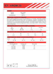 EZ-KROM 20 - Elektroda za zavarivanje visokolegiranih čelika naslovnica